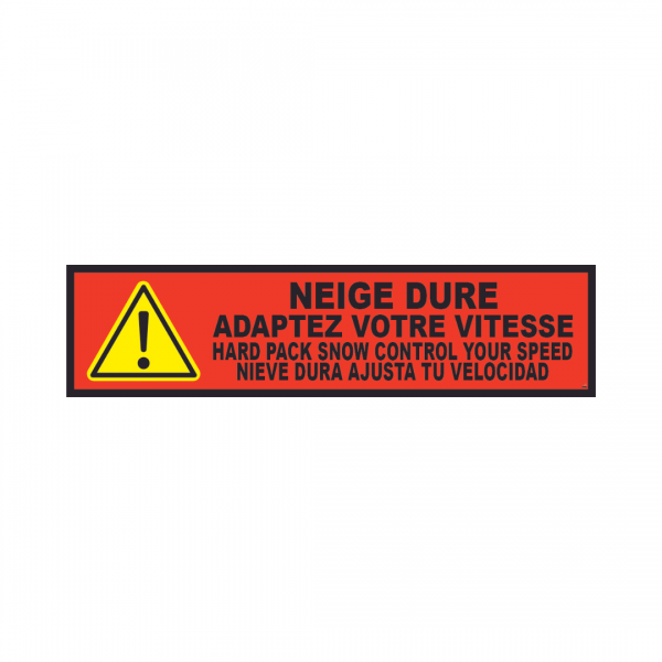 Banderole horizontale 2000X500 "NEIGE DURE" FR-EN-ES  # MONTEE BANH035-M